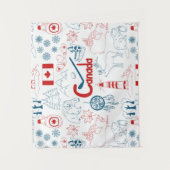 Canada | Symbolen Patroon Wandkleed (Voorkant)