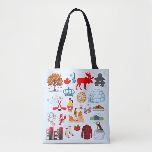 Canada Symbolen Tote Bag (Voorkant)