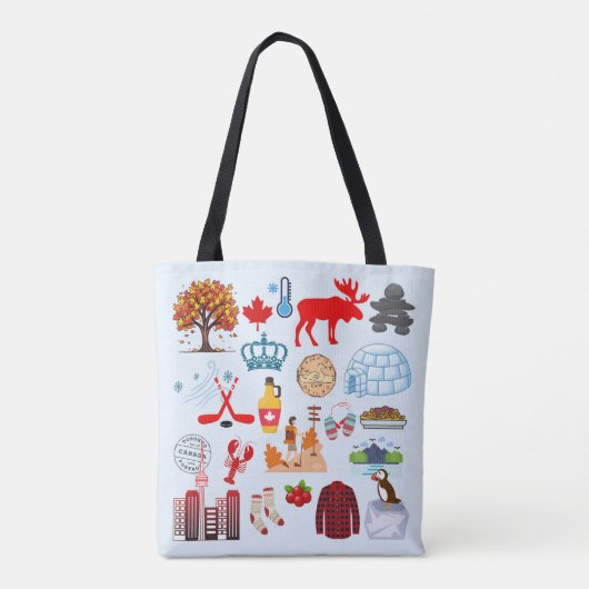 Canada Symbolen Tote Bag (Achterkant)