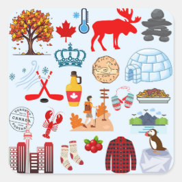 Canada Symbolen Vierkante Sticker