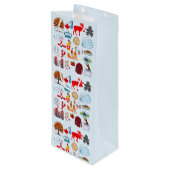 Canada Symbolen Wijn Cadeautas (Achterkant Gekanteld)