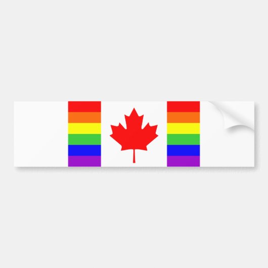 canada : symbool van homoseksuele homoseksuelen bumpersticker (Voorkant)