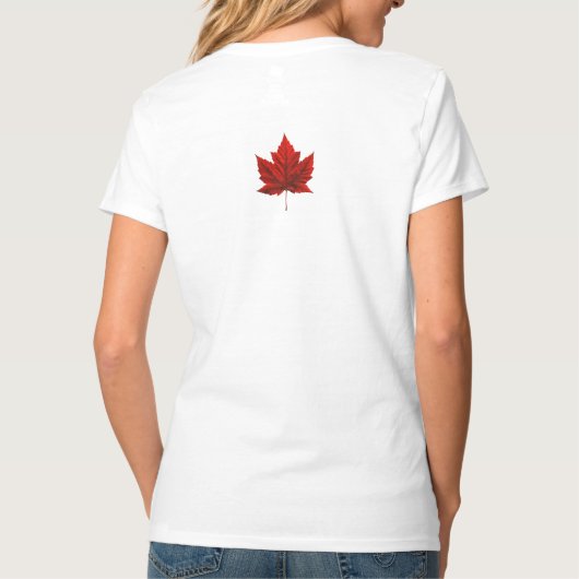 Canada T-Shirt Canada Maple Leaf T-shirt voor dame (Achterkant)