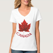 Canada T-Shirt Canada Maple Leaf T-shirt voor dame (Voorkant)