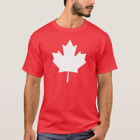 Canada T-Shirt | Canadese vlag Wit esdoornblad