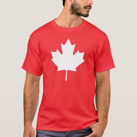 Canada T-Shirt | Canadese vlag Wit esdoornblad (Voorkant)