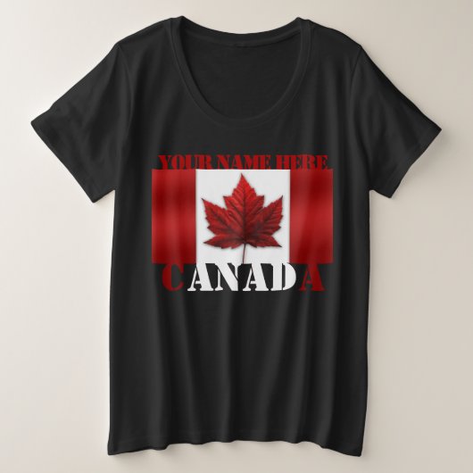 Canada T-shirt Gepersonaliseerd Plus Size Nederlan (Design voorkant)