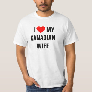 CANADA: T-shirt "Ik hou van mijn Canadese vrouw"