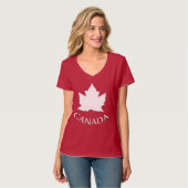 Canada T-Shirt Lady's Canada Day Shirt voor vrouwe (Voorkant volledig)