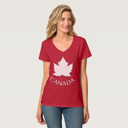 Canada T-Shirt Lady's Canada Day Shirt voor vrouwe (Voorkant volledig)