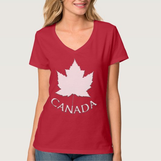 Canada T-Shirt Lady's Canada Day Shirt voor vrouwe (Voorkant)