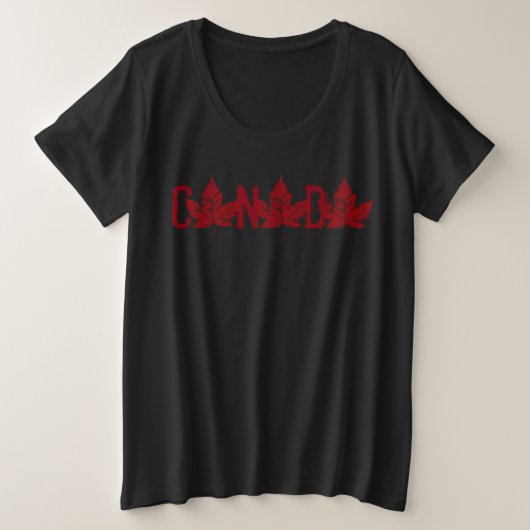 Canada T-shirt voor dames plus Canadese Shirten (Design voorkant)