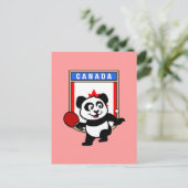 Canada Table Tennis Panda Briefkaart (Staand voorkant)