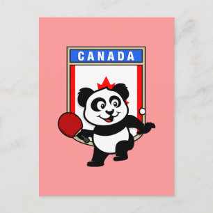 Canada Table Tennis Panda Briefkaart