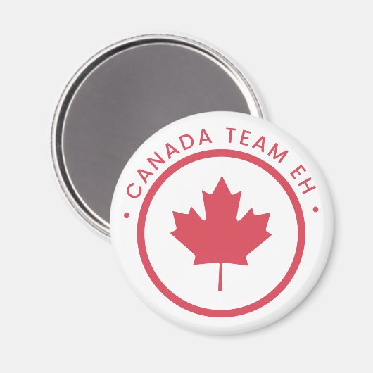 Canada Team EH Round Magnet (Voorkant / Achterkant)