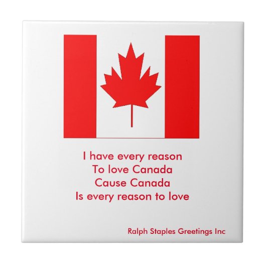 Canada Tegeltje (Voorkant)