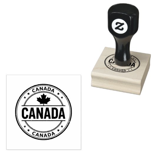 Canada Tekst Gedrukt Professionele Aanraking Kleur Rubberstempel (Gestempeld)