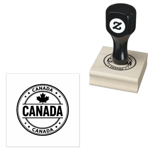 Canada Tekst Logo Jet Black Inkt Schoon Perfect Sc Rubberstempel (Gestempeld)