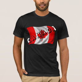 CANADA-tekst op Canadese vlag T-shirt