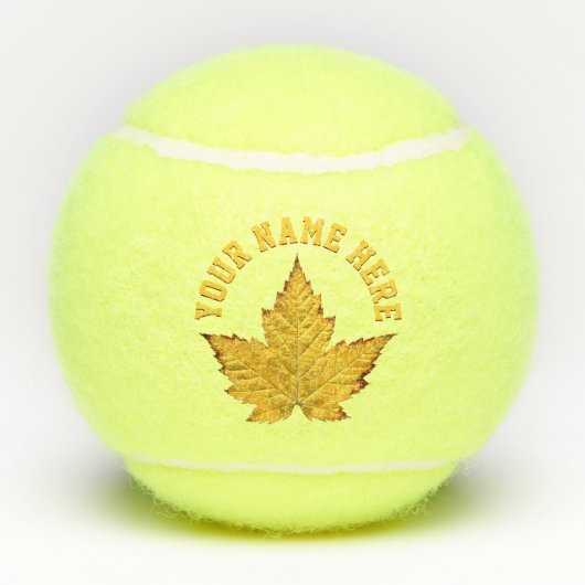 Canada Tennis Personalized Canada Tennis Balls Tennisballen (Achterkant)