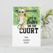 Canada Tennisspeler Het leven is beter op het veld Kaart (Staand voorkant)