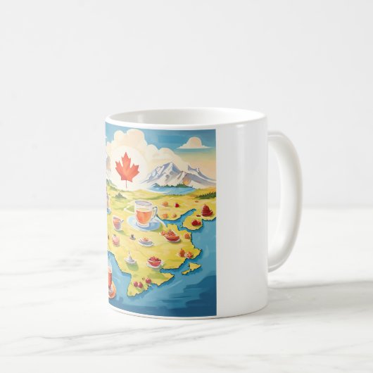 Canada theekaart koffiemok (Voorkant rechts)
