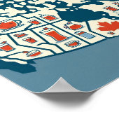 Canada theekaart poster (Hoek)