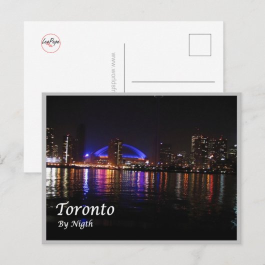 Canada - Toronto by Night - Briefkaart (Voorkant / Achterkant)