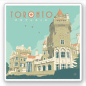Canada | Toronto, Casa Loma Sticker (Voorkant)