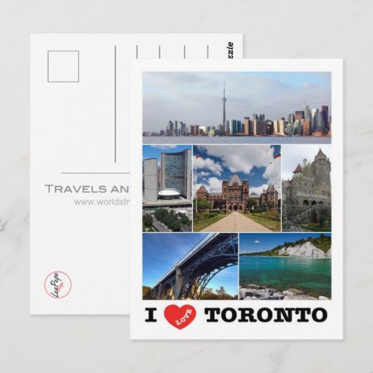 Canada - Toronto - I Love - Briefkaart (Voorkant / Achterkant)