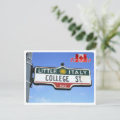 Canada - Toronto - Little Italy Sign - Briefkaart (Staand voorkant)