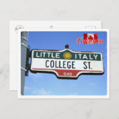 Canada - Toronto - Little Italy Sign - Briefkaart (Voorkant / Achterkant)