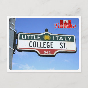Canada - Toronto - Little Italy Sign - Briefkaart