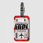 Canada Toronto YYZ Bagagelabel (Voorkant (verticaal))