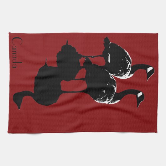 Canada Towel Aangepast Canada Goose Tea Towel Theedoek (Horizontaal)