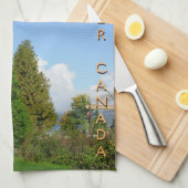 Canada Towel Native Totem Pole Vancouver Tea Towel Theedoek (Quarter Fold)