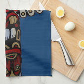 Canada Towel Native Totem Pole Vancouver Tea Towel Theedoek (Quarter Fold)