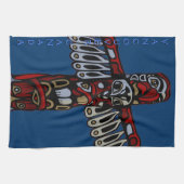 Canada Towel Native Totem Pole Vancouver Tea Towel Theedoek (Horizontaal)