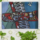 Canada Towel Native Totem Pole Vancouver Tea Towel Theedoek (Gevouwen)