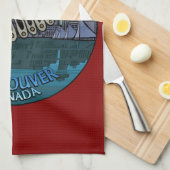 Canada Towel Native Totem Pole Vancouver Tea Towel Theedoek (Quarter Fold)