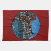 Canada Towel Native Totem Pole Vancouver Tea Towel Theedoek (Horizontaal)