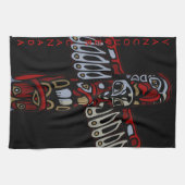 Canada Towel Native Totem Pole Vancouver Tea Towel Theedoek (Horizontaal)