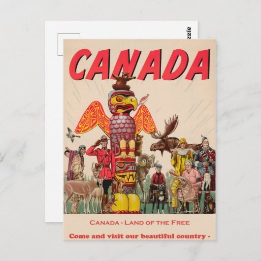  Canada Travel Briefkaart (Voorkant / Achterkant)