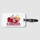  Canada Travel Landkaart Maple Leaf Bagagelabel (Voorkant (horizontaal))