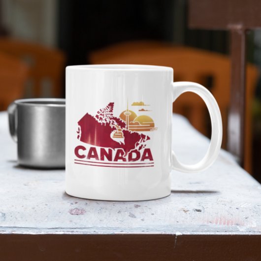 Canada Travel Landkaart Maple Leaf Koffiemok