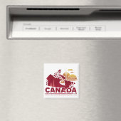 Canada Travel Landkaart Maple Leaf Magneet (Insitu (Vaatwasser))