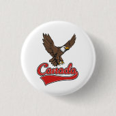 Canada Travel logo Ronde Button 3,2 Cm (Voorkant)