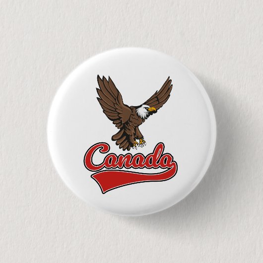 Canada Travel logo Ronde Button 3,2 Cm (Voorkant)