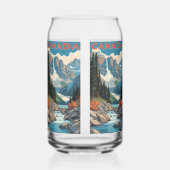 Canada Travel Poster Blikvorm Glas (Achterkant)