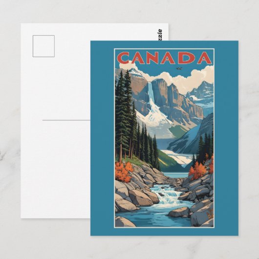 Canada Travel Poster Briefkaart (Voorkant / Achterkant)